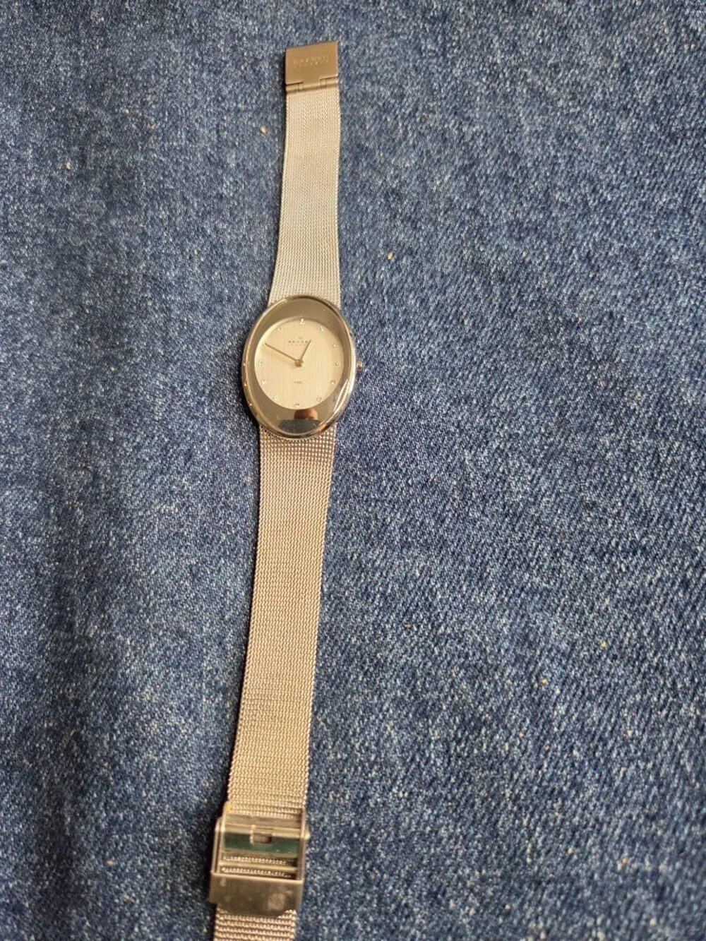 Women's - Skagen Denmark Watch with Steel Mesh Band and 12 Stones - new battery